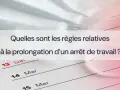 Masque médical et calendrier. Le texte interroge sur la prolongation d'un arrêt de travail, notamment après une inaptitude.