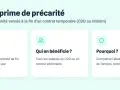 La prime de précarité, une indemnité imposable versée en fin de contrat temporaire, compense l'absence de sécurité de l'emploi.