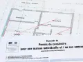 Plan de maison avec la mention "Demande de Permis de construire". Ce permis de construire refusé 2 fois, malgré les plans détaillés, montre la frustration d'un projet bloqué.