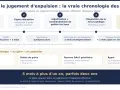 Chronologie des étapes d'une expulsion : jugement, copie exécutoire, commandement, réquisition force publique, expulsion effective. Le délai expulsion occupant sans droit ni titre peut être rallongé.