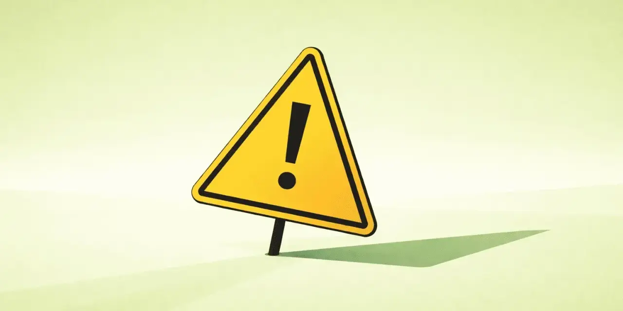 Panneau de danger jaune avec un point d'exclamation, symbolisant une alerte. Attention, une lettre clôture pea pourrait être en danger.
