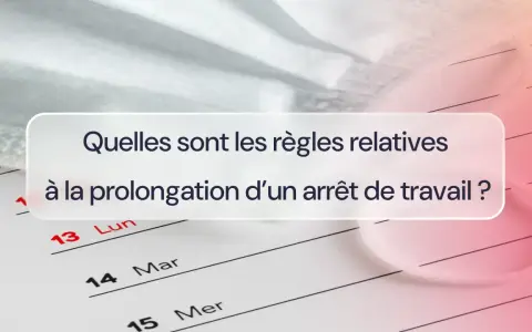 Masque médical et calendrier. Le texte interroge sur la prolongation d'un arrêt de travail, notamment après une inaptitude.