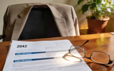 Lunettes posées sur un formulaire 2042, prêt à remplir pour déclarer pension alimentaire ou autres revenus.