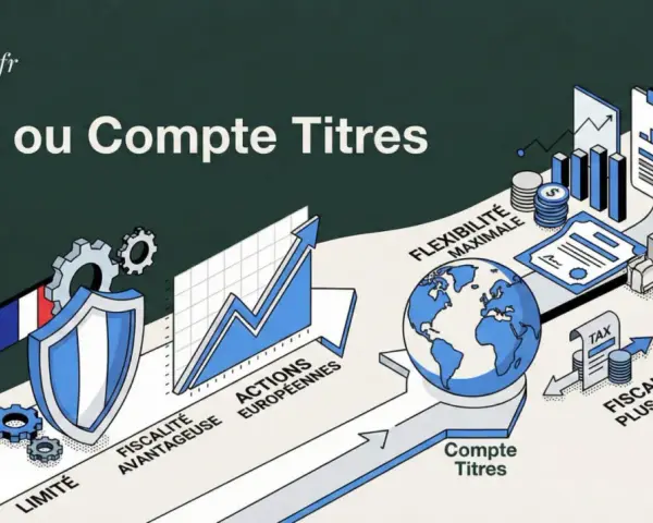 Comparaison entre PEA et compte titre ordinaire : le PEA offre une fiscalité avantageuse et des actions européennes, tandis que le compte titre propose une flexibilité maximale pour investir dans le monde entier.