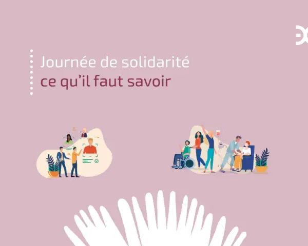 Illustration pour la jurisprudence Journée de solidarité, montrant des scènes de soutien et de soin.