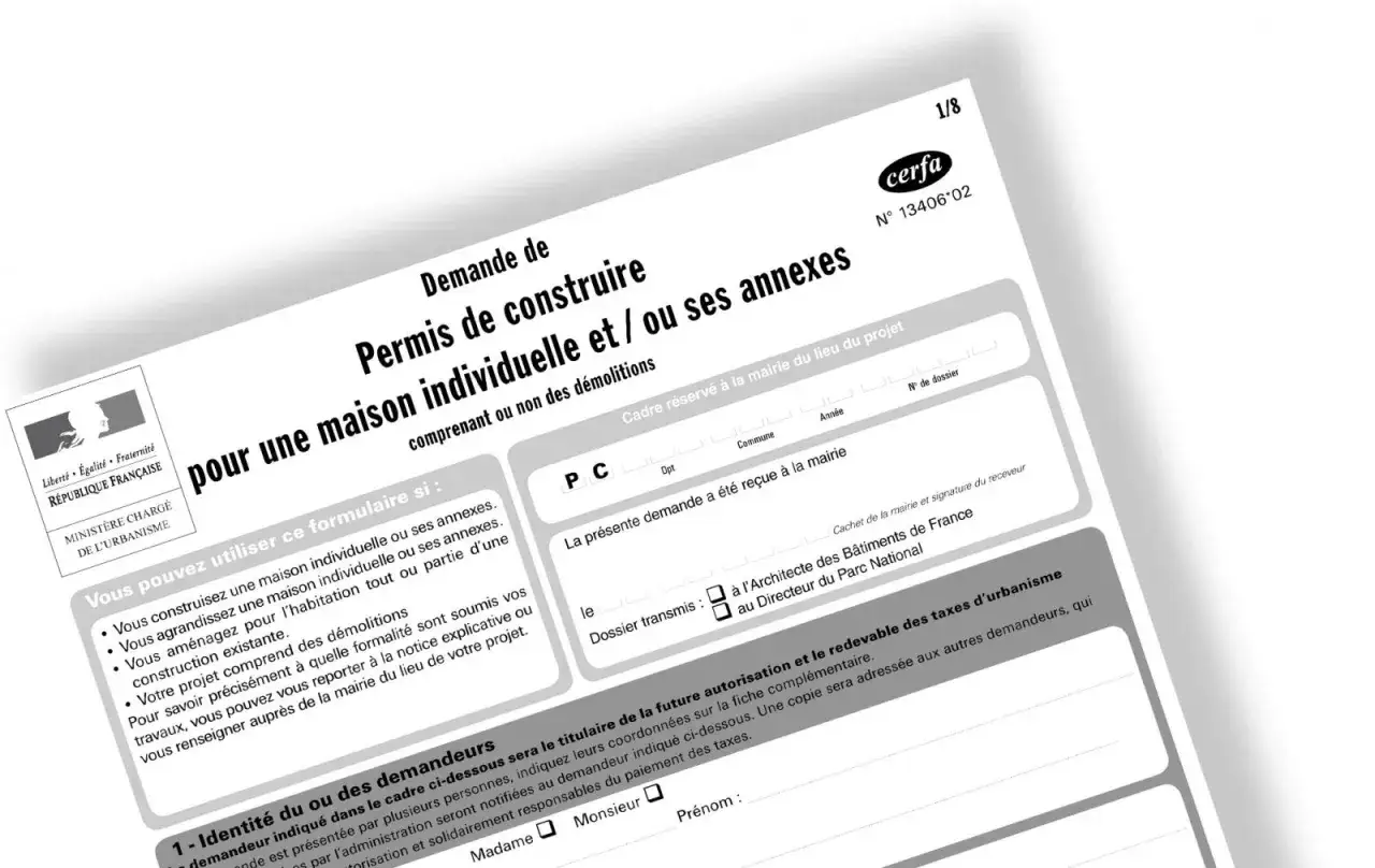 Formulaire Cerfa pour une demande de permis de construire. Ce document est essentiel pour le transfert de permis de construire.